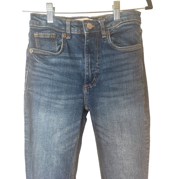 2/$30 ZARA Womens Size 2 Distressed Hem Straight Leg Jeans - Picture 7 of 12